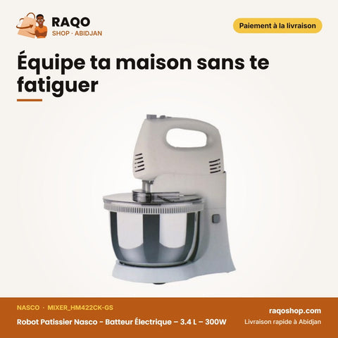 Robot Patissier Nasco - Batteur Électrique | RAQO Shop