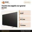 TV QLED Toshiba 100 Pouces 4K 144Hz REGZA Gaming TV – Fiche technique | RAQO Shop