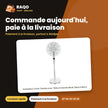 Ventilateur à Pied Toshiba avec Télécommande – Commande aujourd'hui, paie à la livraison | RAQO Shop