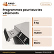 Machine à Laver 8kg + Séchage 8kg Toshiba Front Load – Fiche technique | RAQO Shop