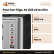 Stabilisateur 2000VA Compteur Digital Nasco – Gris – Fiche technique | RAQO Shop