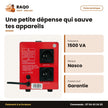Stabilisateur Nasco 1500VA – 4 Relais – Fiche technique | RAQO Shop