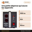 Stabilisateur 1500VA Compteur Digital Nasco – Noir – Fiche technique | RAQO Shop