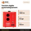 Stabilisateur 1500VA Compteur Digital Nasco – Rouge – Fiche technique | RAQO Shop