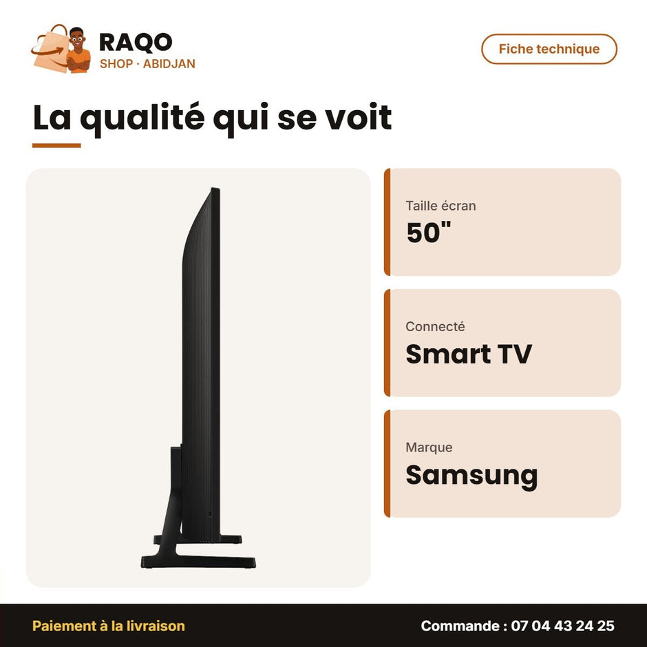 TV 50'' LED Samsung – Crystal UHD – Smart – UHD | UA50U8000FUXLY