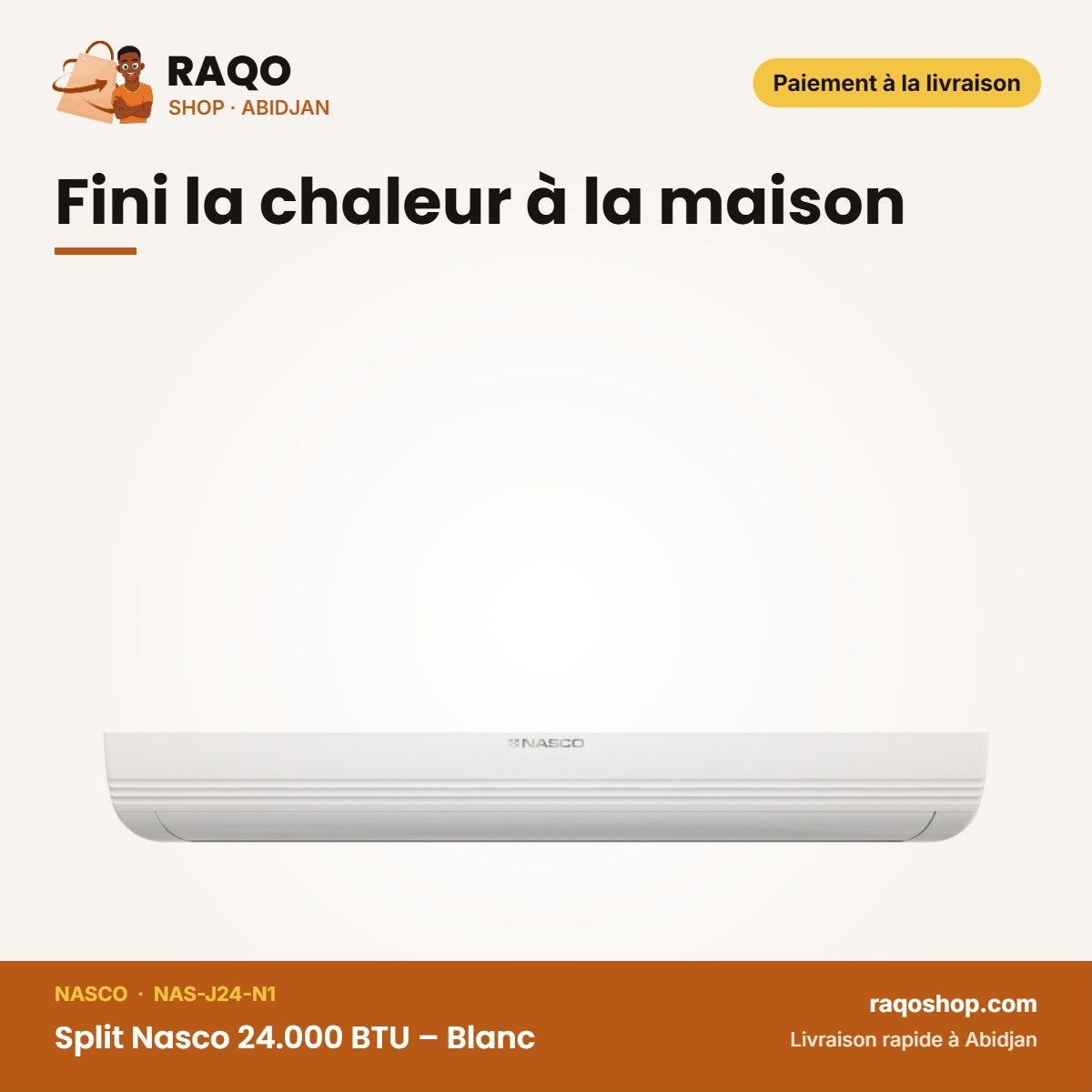 Split Nasco 24.000 BTU – Blanc | NAS-J24-N1