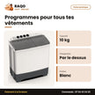 Machine à Laver 10kg Midea – Top Load – Twin Tub – Blanc | MT100W100/WG