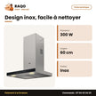 Hotte Aspirante Beko Encastrable – 60cm – Acier Inoxydable – 300W | BHCB66641BBHS