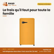 Petit Réfrigérateur Nasco Retro 1 Porte Jaune | RAQO Shop