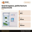Petit Réfrigérateur Nasco – 1 Porte – 90L Net – Silver | KNASF1-100S
