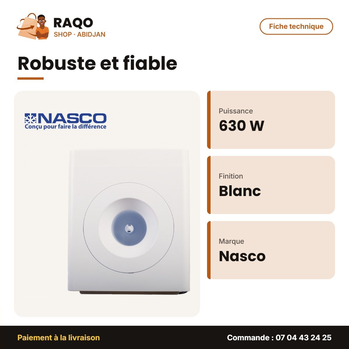 Distributeur D'eau Nasco – 2 Robinets – Blanc – 630W | NAS-YD200-W