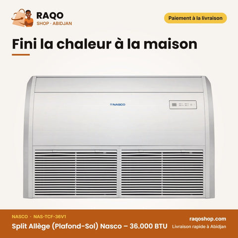 Split Allège (Plafond-Sol) Nasco – 36.000 BTU | RAQO Shop