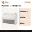 Split Allège (Plafond-Sol) Nasco – 36.000 BTU – Dual Inverter – Façade Blanch | NAS-TCF-36V1