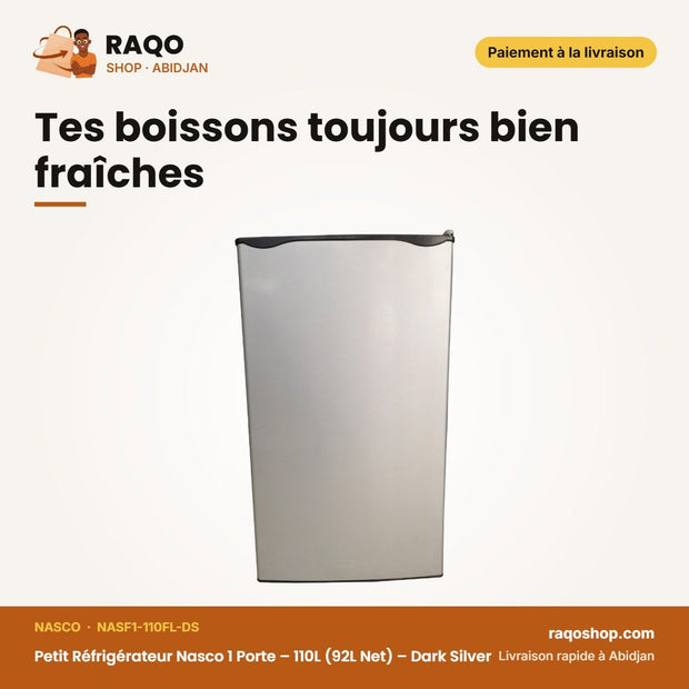 Petit Réfrigérateur Nasco 1 Porte – 110L (92L | RAQO Shop