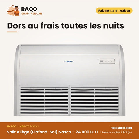 Split Allège (Plafond-Sol) Nasco – 24.000 BTU | RAQO Shop