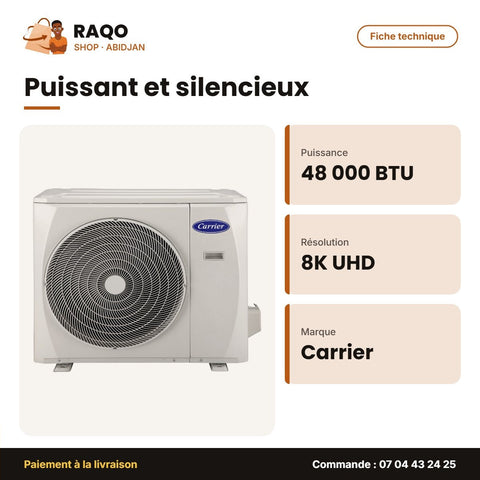 Split Armoire Carrier 48.000 BTU – Unité Extérieur 38KFL048CT – Façade Blanch | 42KFL048CT