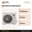 Split Armoire Carrier 48.000 BTU – Unité Extérieur 38KFL048CT – Façade Blanch | 42KFL048CT