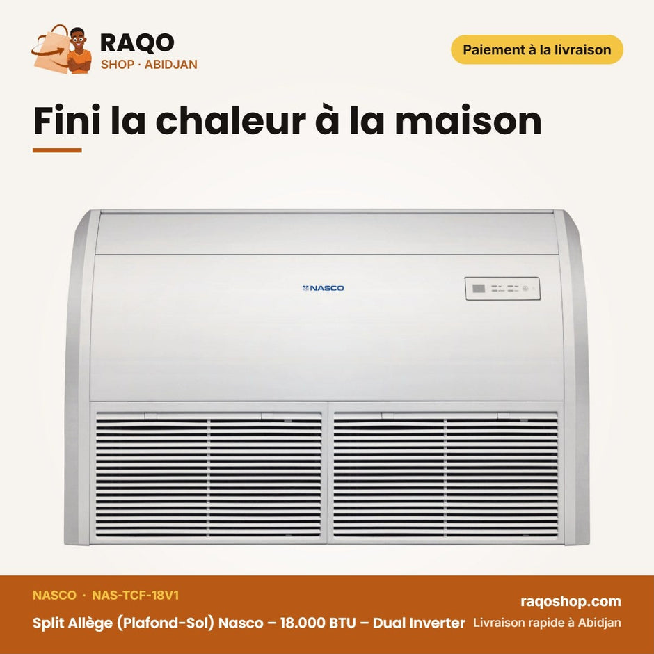 Split Allège (Plafond-Sol) Nasco – 18.000 BTU | RAQO Shop