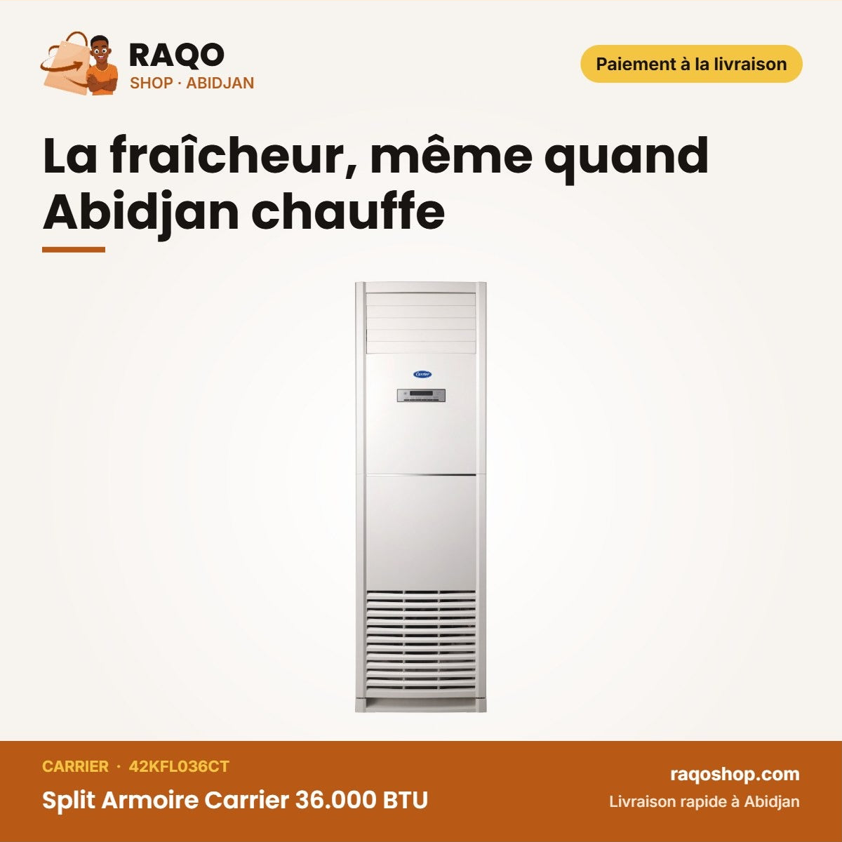 Split Armoire Carrier 36.000 BTU | RAQO Shop