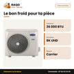 Split Armoire Carrier 36.000 BTU – Unité Extérieur 38KFL036CT – Façade Blanch | 42KFL036CT