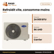 Split Armoire Carrier 24.000 BTU – Unité Extérieur 38KFL024CT – Façade Blanch | 42KFL024CT