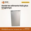 Petit Réfrigérateur Nasco 1 Porte – 110L (92L Net) – Silver – Economie D'energie | NASF1-110FL