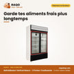 Refroidisseur Vertical Nasco – 2 Portes-Coulissante – Vitré-Contour Noir | NAS-FL1300-2DR
