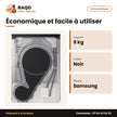 Sèche Linge Samsung – 9kg – Noir | DV90DG52A0ABEF