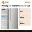 Congélateur Vertical Nasco 7 Tiroirs Silver 225L Net | HNASD1-33