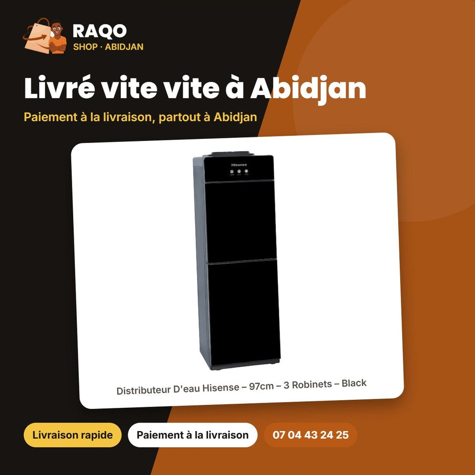 Distributeur D'eau Hisense – 97cm – 3 Robinets – Black | H97WDTB3S1