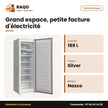 Congélateur Vertical Nasco – 7 Tiroirs – Silver – 188 L | NASD1-31-LM