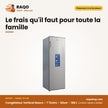 Congélateur Vertical Nasco – 7 Tiroirs – Silver – 188 L | NASD1-31-LM