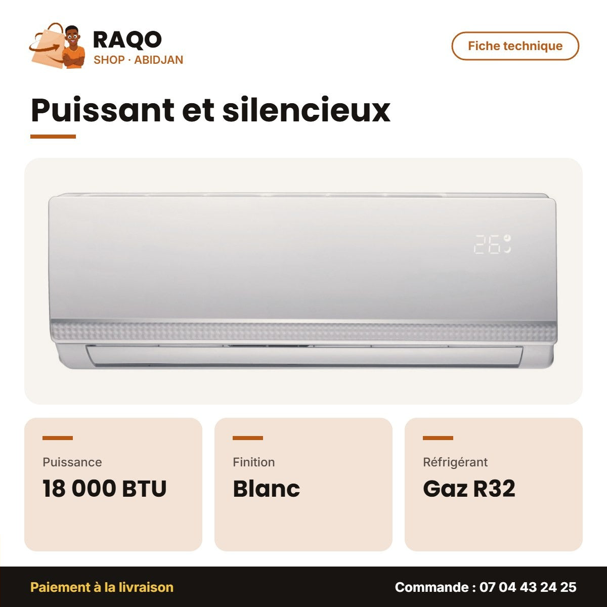 NAS-T18N1 (Ct V1) - Split 18.000 BTU Nasco R32 Blanc | NAS-T18N1 (CT V1)