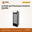 Refroidisseur Vertical Nasco – 1 Porte – Vitré-Contour Noir – 360 L | NAS-FL360-1DR