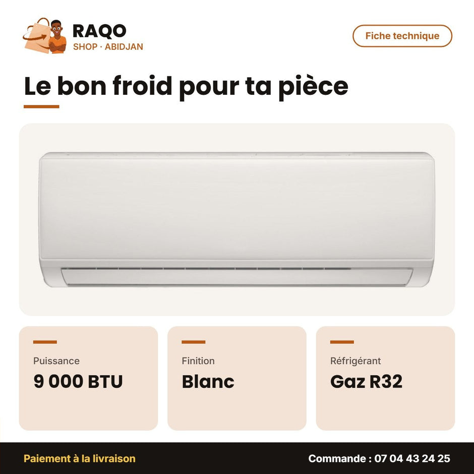NAS-T9N1 (Ct V1) - Split 9000 BTU Nasco R32 Blanc | NAS-T9N1 (CT V1)