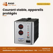 Stabilisateur 1000VA Compteur Digital Nasco – Gris | NAS-1000VA-GR
