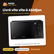 Four à Micro-Ondes Samsung 23L-1150W – Noir – Quick Defrost – 230V-50HZ | MS23K3515AK/EF