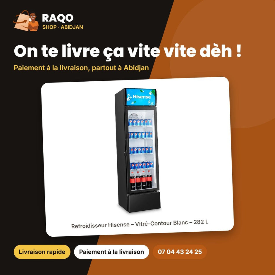 Refroidisseur Hisense – Vitré-Contour Blanc – 282 L | FL-37FC