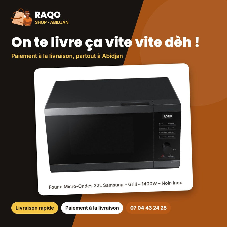 Four à Micro-Ondes 32L Samsung – Grill – 1400W – Noir-Inox | MG32DG4524AGE1