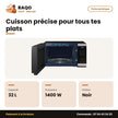 Four à Micro-Ondes 32L Samsung – Grill – 1400W – Noir-Inox | MG32DG4524ATE1