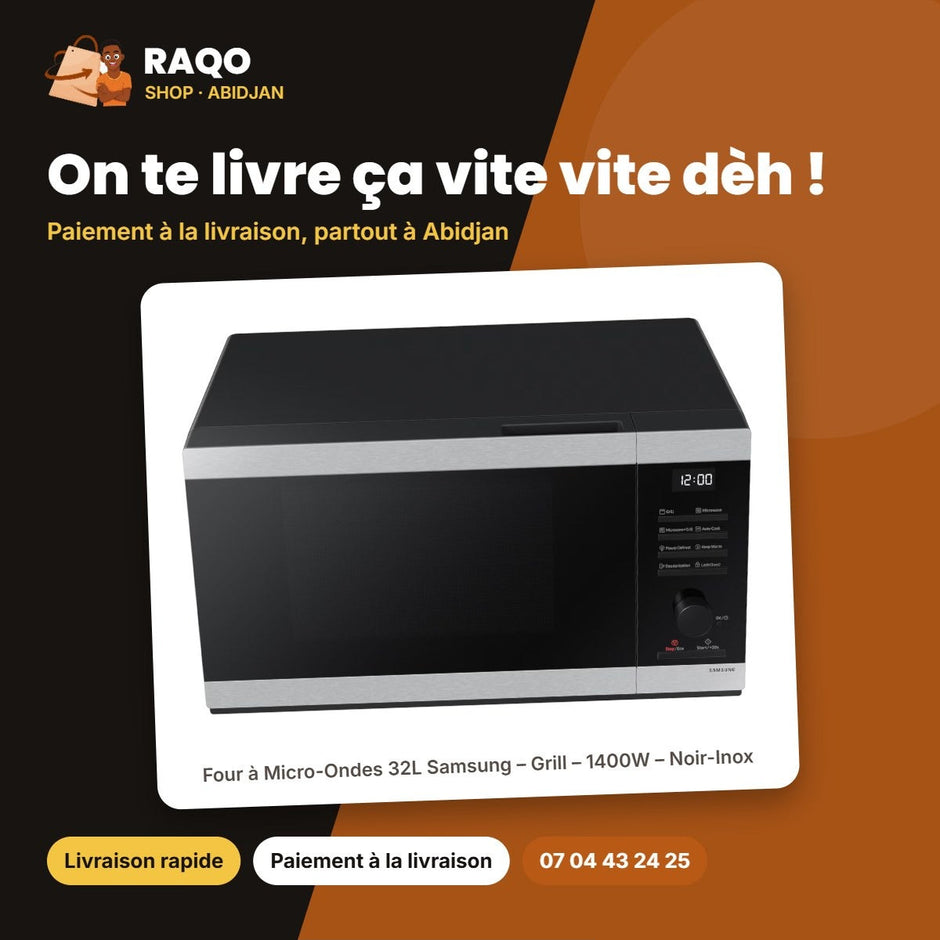 Four à Micro-Ondes 32L Samsung – Grill – 1400W – Noir-Inox | MG32DG4524ATE1