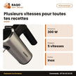 Batteur Électrique Nasco – 5 Vitesses – Acier Inox-Noir – 300W | HM1406A-CB