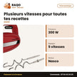 Batteur Électrique Nasco – 5 Vitesses – Decoration Chromee – 300 W | HM1413-GS