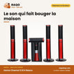 Home Cinema 5.1CH Nasco – 45W Caisson de BASSE+10WX5 Haut-Parl. – Telec. | NAS-HT5.1-N5240