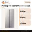 Réfrigérateur Américain Hisense – 2 Portes – Inverter – No Frost | RS3P428NEDE