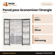 Réfrigérateur Américain Samsung – 655L (418L+237L) – Silver – 2 Portes | RS70F65Q4TGH