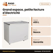Congélateur Horizontal Nasco – 455L – Vitré – 2 Portes Couliss. | NAS-FS455FL