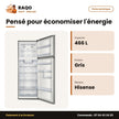 Réfrigérateur Hisense 466L (366LT+100LT) – Gris – A+ – No Frost | RD-60WR