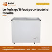 Congélateur Horizontal Nasco – 455L – Vitré – 2 Portes Couliss. | NAS-FS455FL