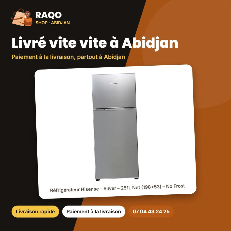 Réfrigérateur Hisense – Silver – 251L Net (198+53) – No Frost | RD-32WR4SA
